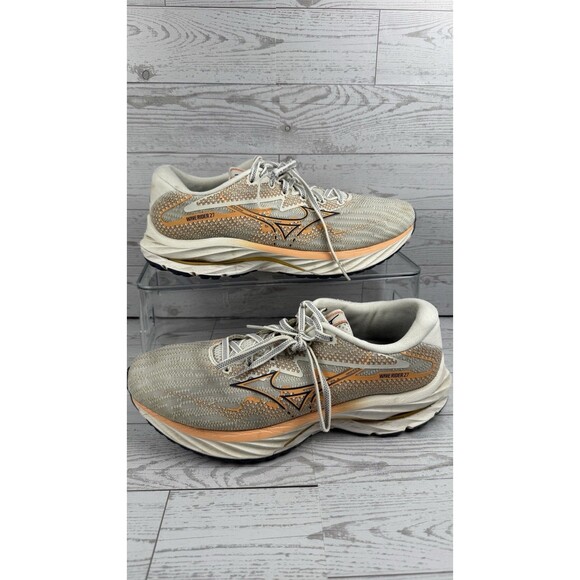Mizuno Shoes - Mizuno Wave Rider 27 Womens Running Shoes Size 9 Peach Gray #116